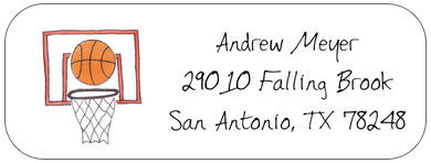 Basketball Return Address Labels
